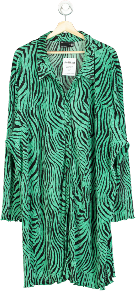 ASOS Green Zebra Print Dress UK 28