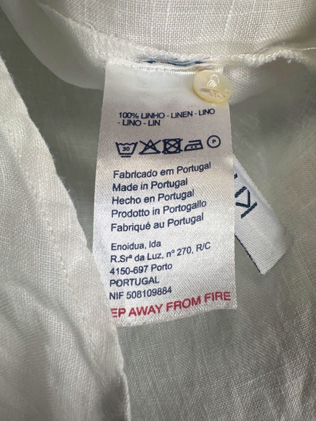 Knot White Linen Shirt UK 6 yrs