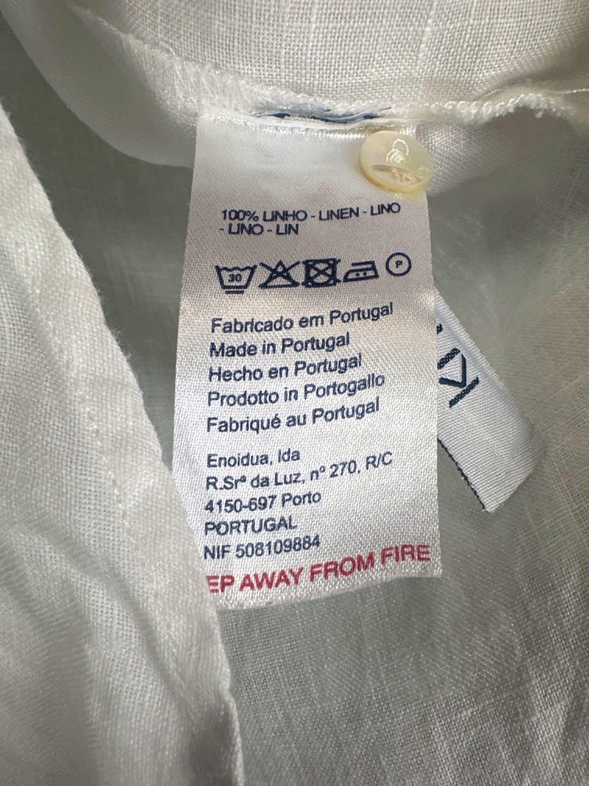 Knot White Linen Shirt UK 6 yrs