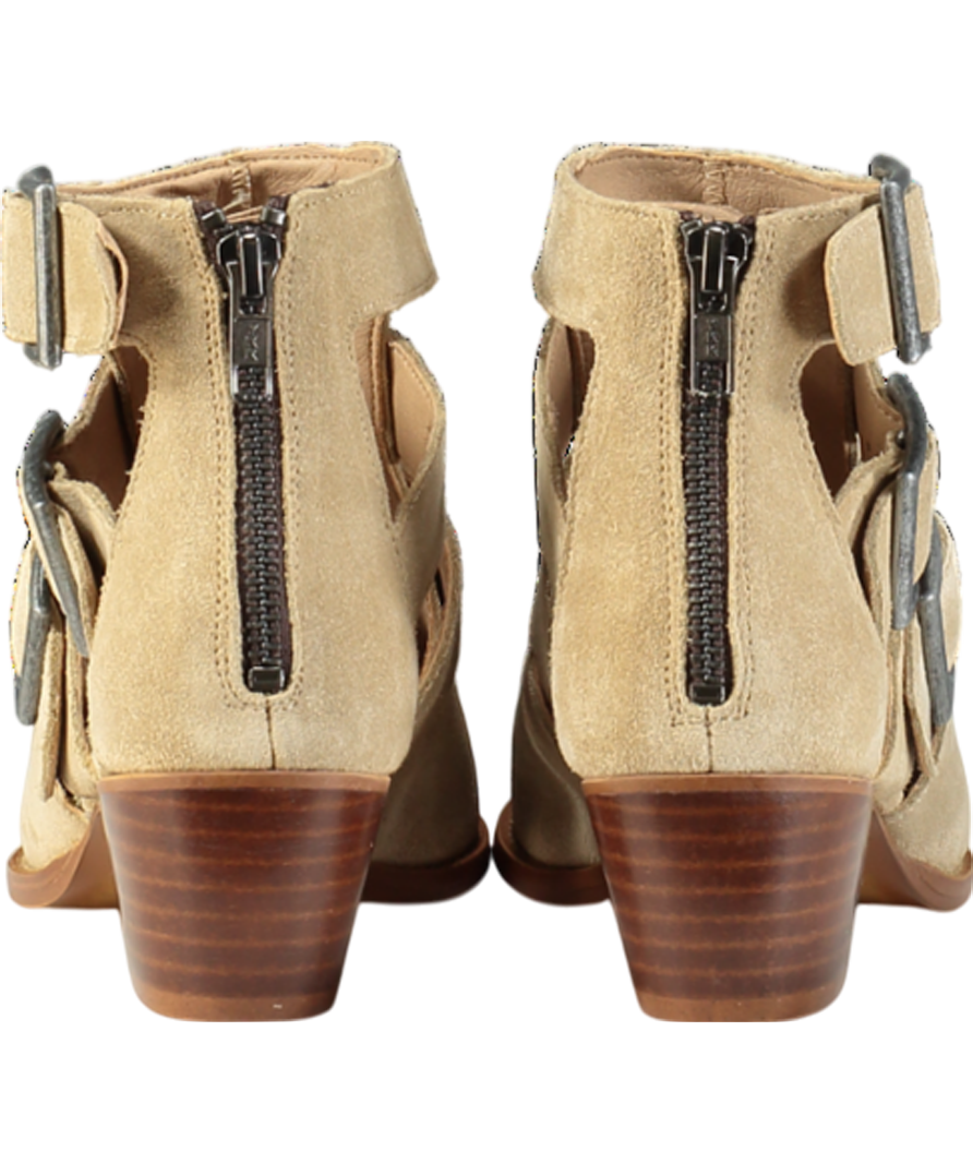 Mint Velvet Beige Elora Cut Out Ankle Boot UK 3 EU 36 👠