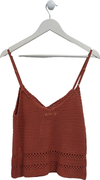 cotton on Orange Crochet Cami UK S