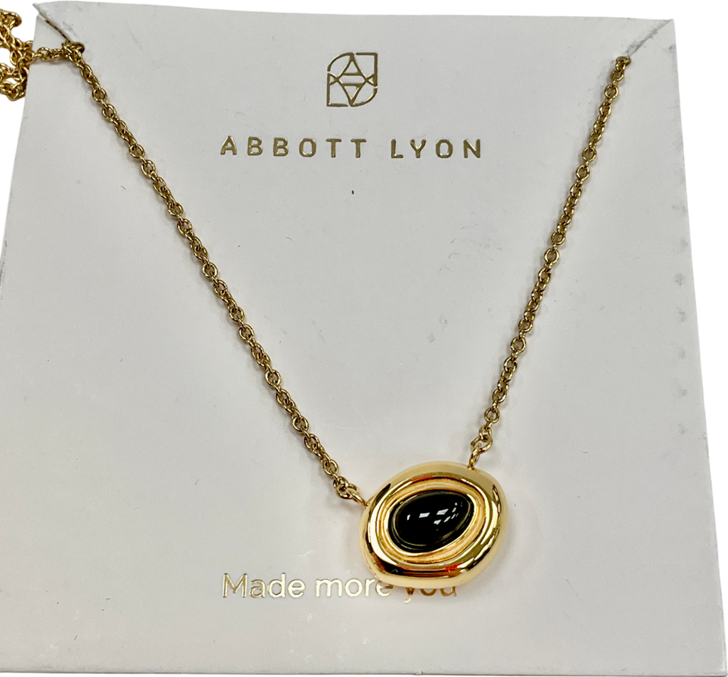 Abbott Lyon Black Onyx Molten Necklace (gold) One Size