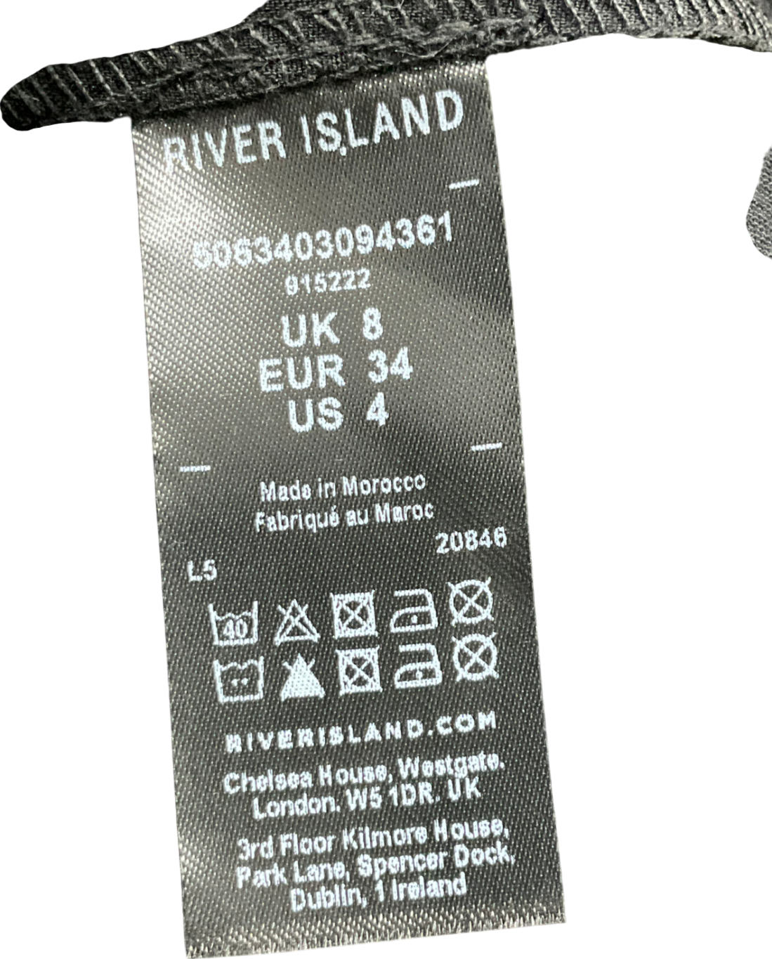 River Island Black Lace Trimmed Mini Skirt UK 8