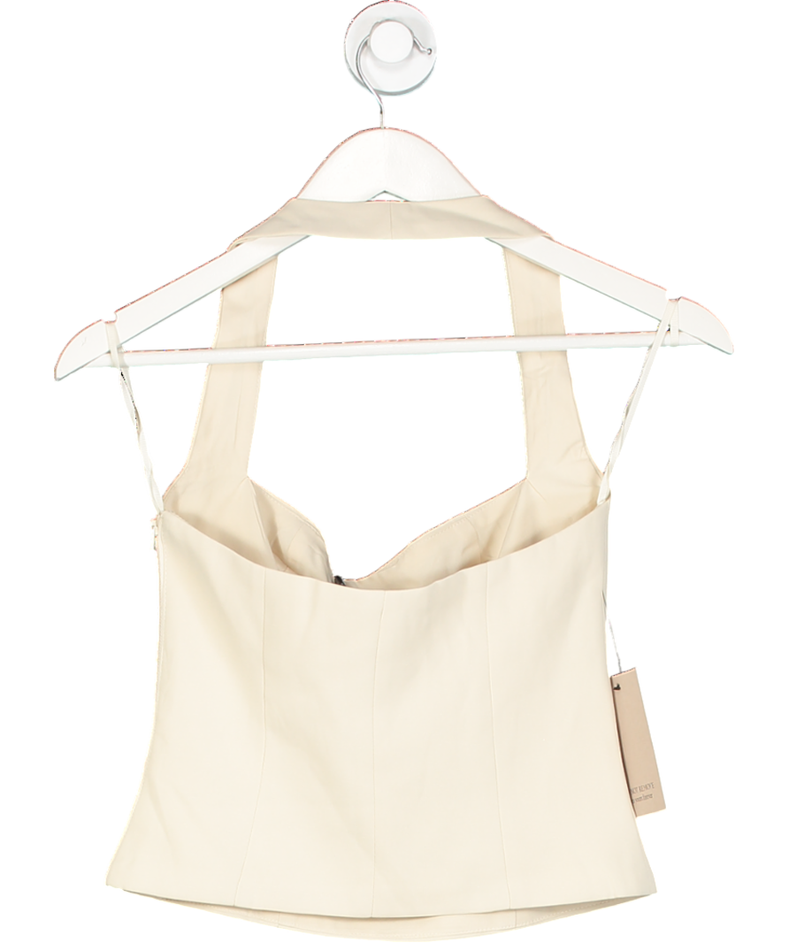 OddMuse Beige The Ultimate Muse Halter Top UK XS