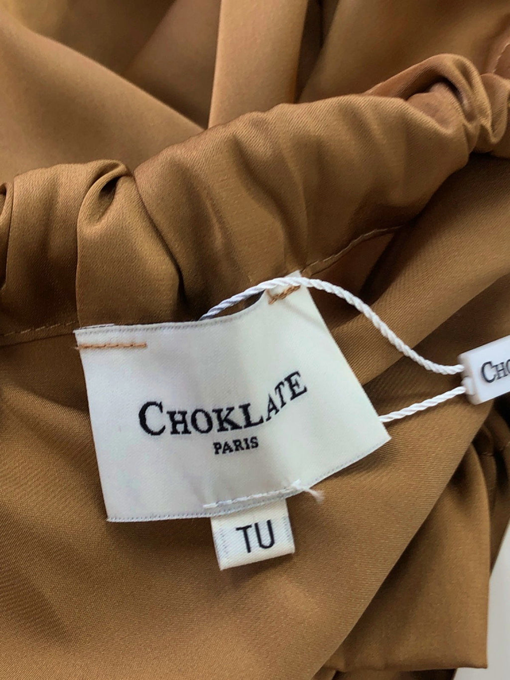 Choklate Brown Satin Dress One size
