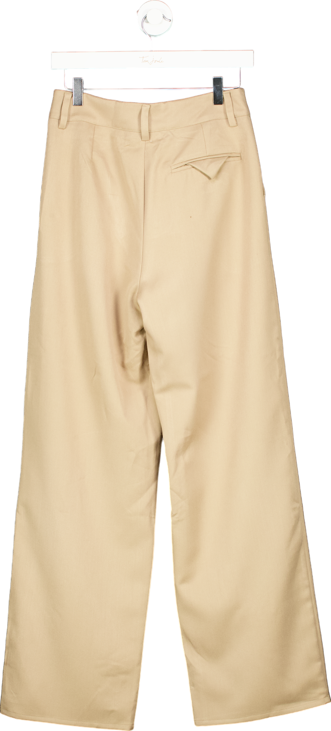 4TH + Reckless Beige Wide Leg Trousers UK 10