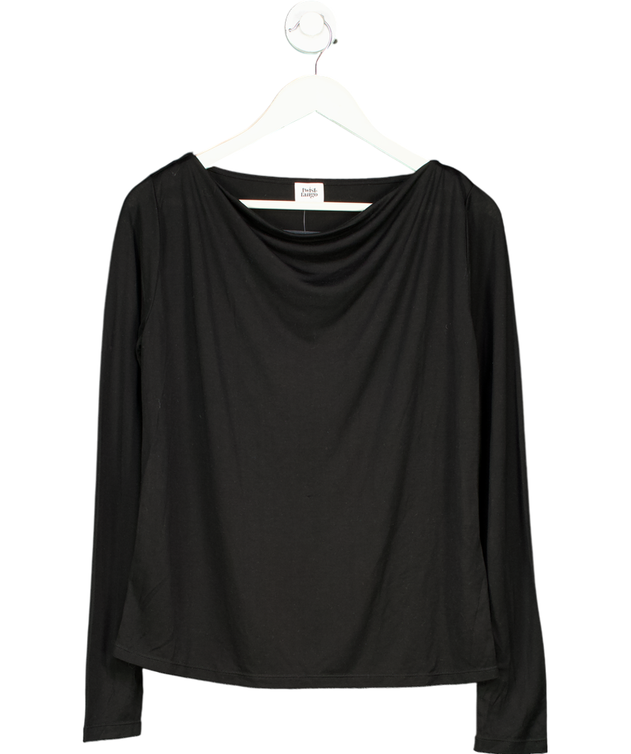 Twist And Tango Black Elianna Cowl Neck Top UK S