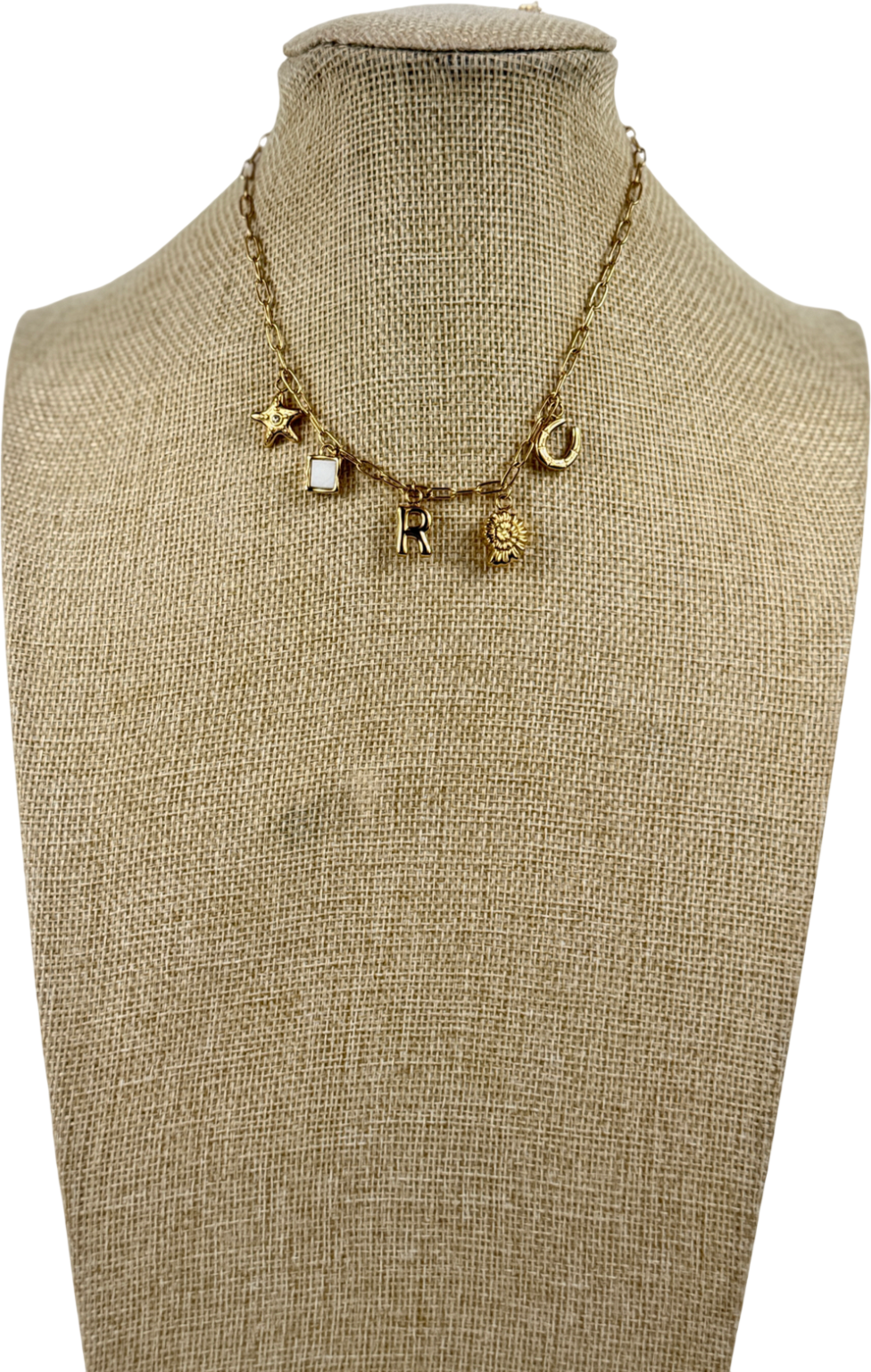 Abbott Lyon Charm Necklace Personalised Initial R