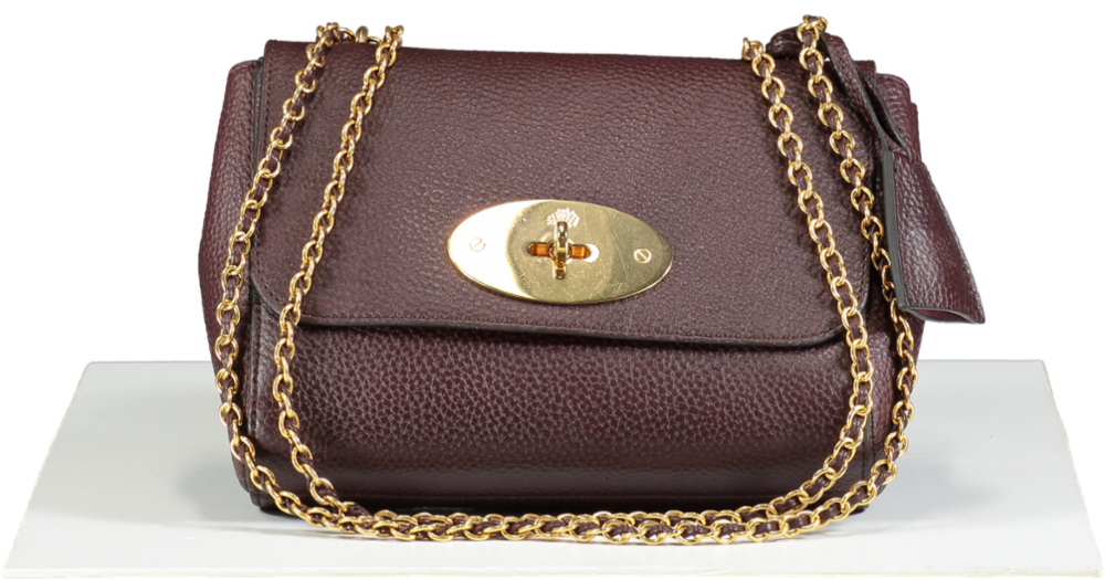 Mulberry Lily Oxblood / Gold Hardware Small Classic Grain Leather Bag