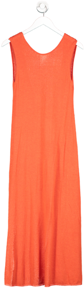 ZARA Orange Knitted Midaxi Dress UK S