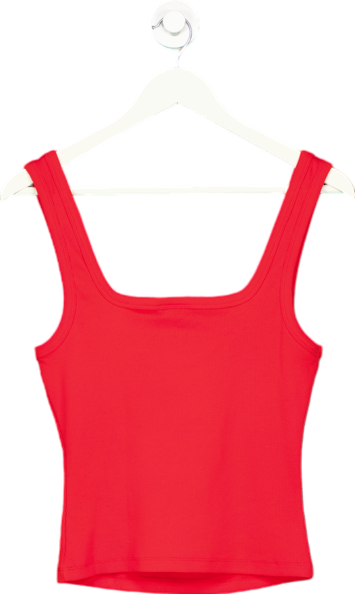 ASOS Red Ribbed Tank Top UK S