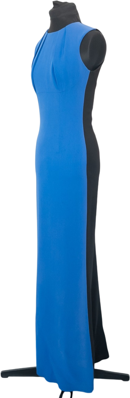 Jonathan Saunders Cobalt Blue / Black Colur Block Evening Gown Fr36 UK 8