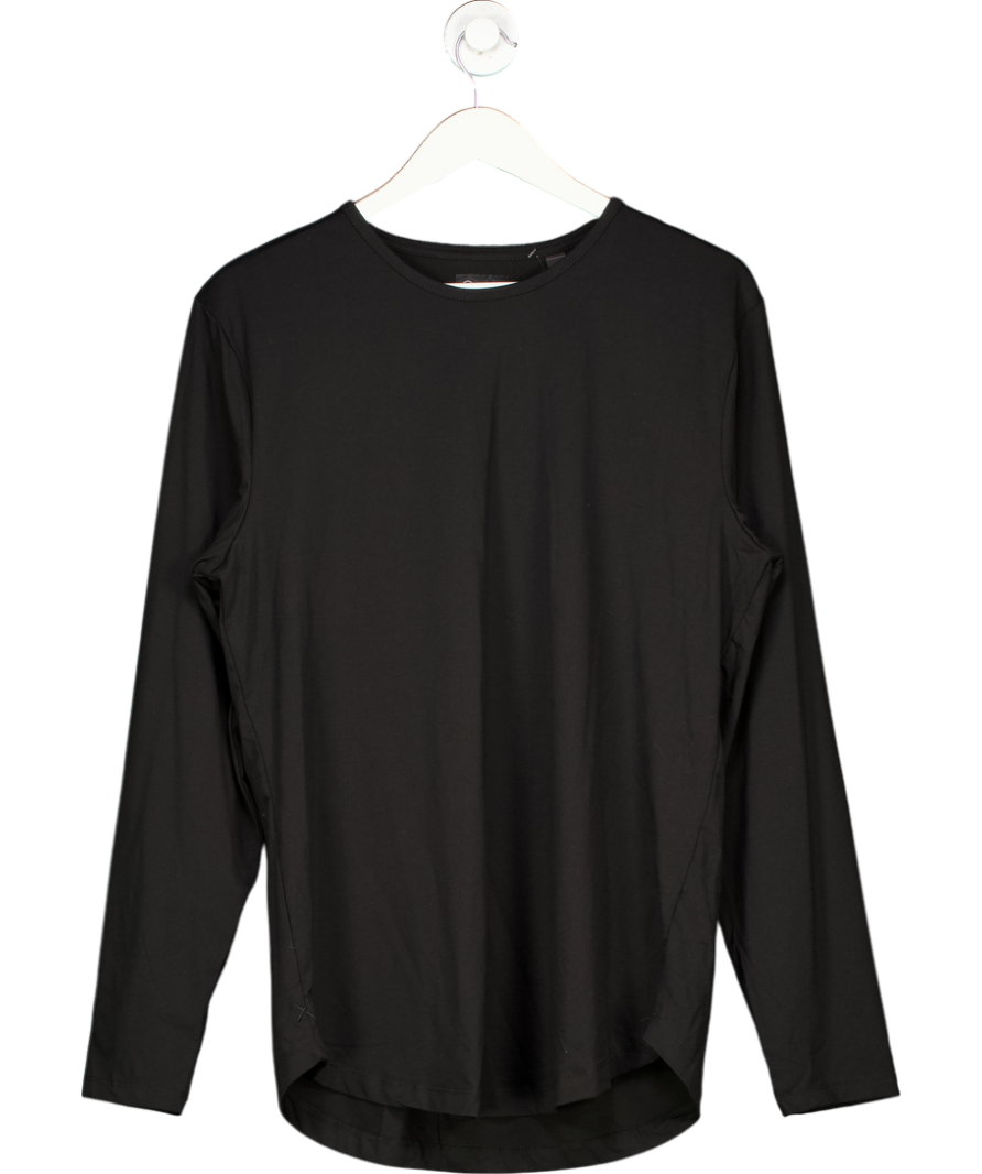 CUT Black Long Sleeve Curve-hem Tee UK XL