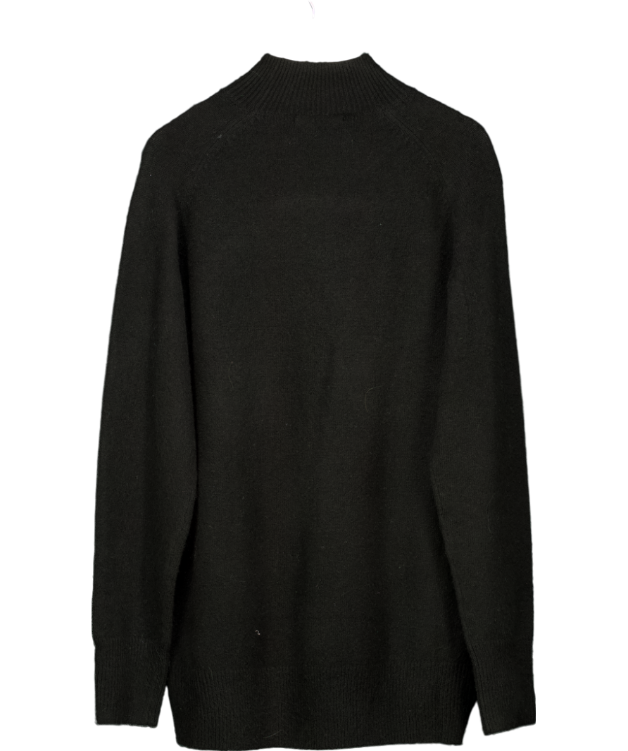 BOA Black Soft Brushed High Neck Jumper Dress UK XS