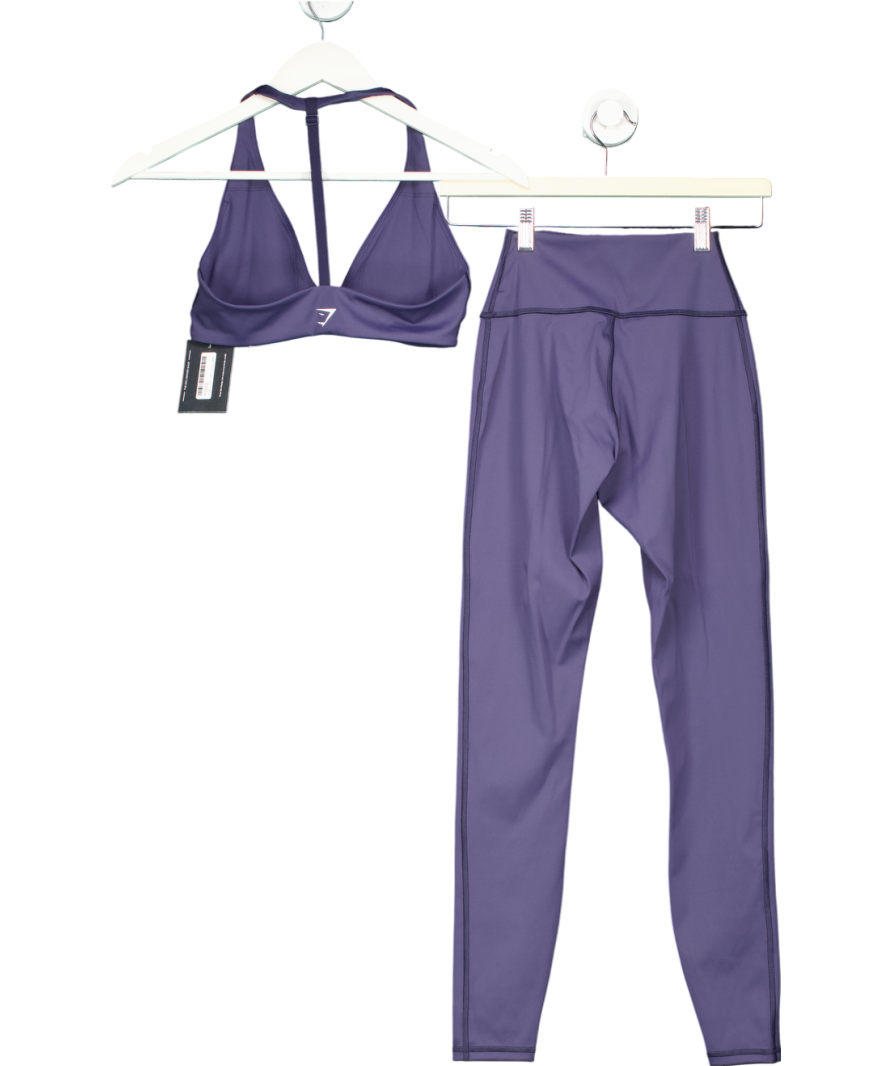 gymshark Blue Elevate Sports Bra And Leggings 2.0 UK XS/S