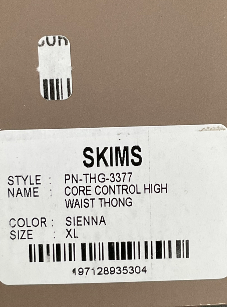 SKIMS Core Control High Waist Thong In Sienna UK XL