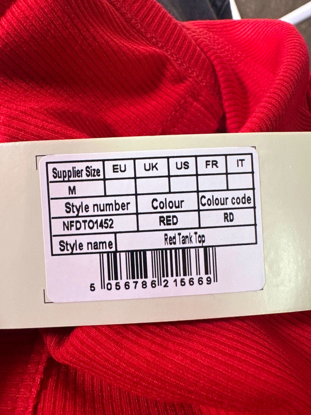 Never Fully Dressed Red Tank Top UK M