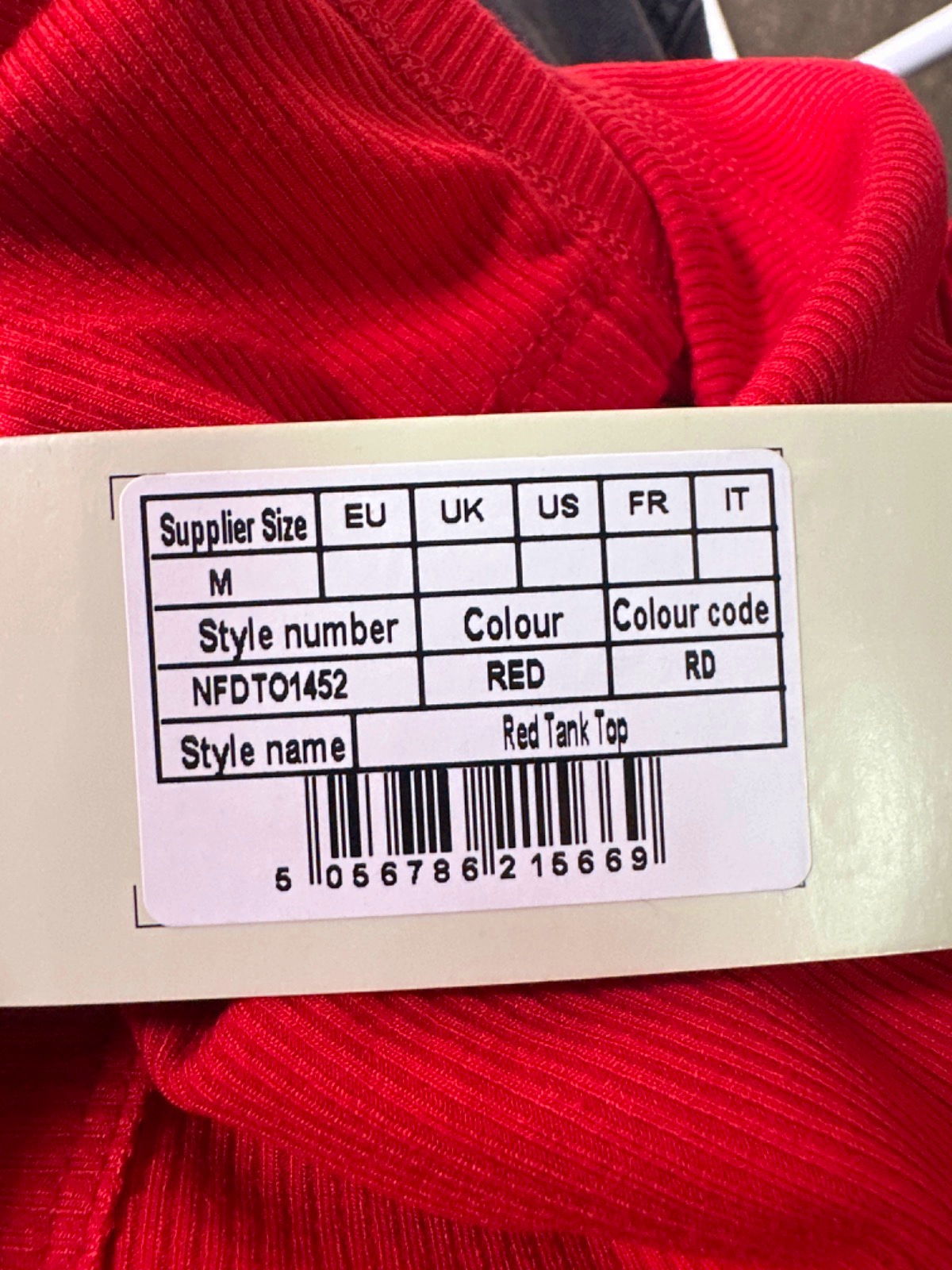 Never Fully Dressed Red Tank Top UK M