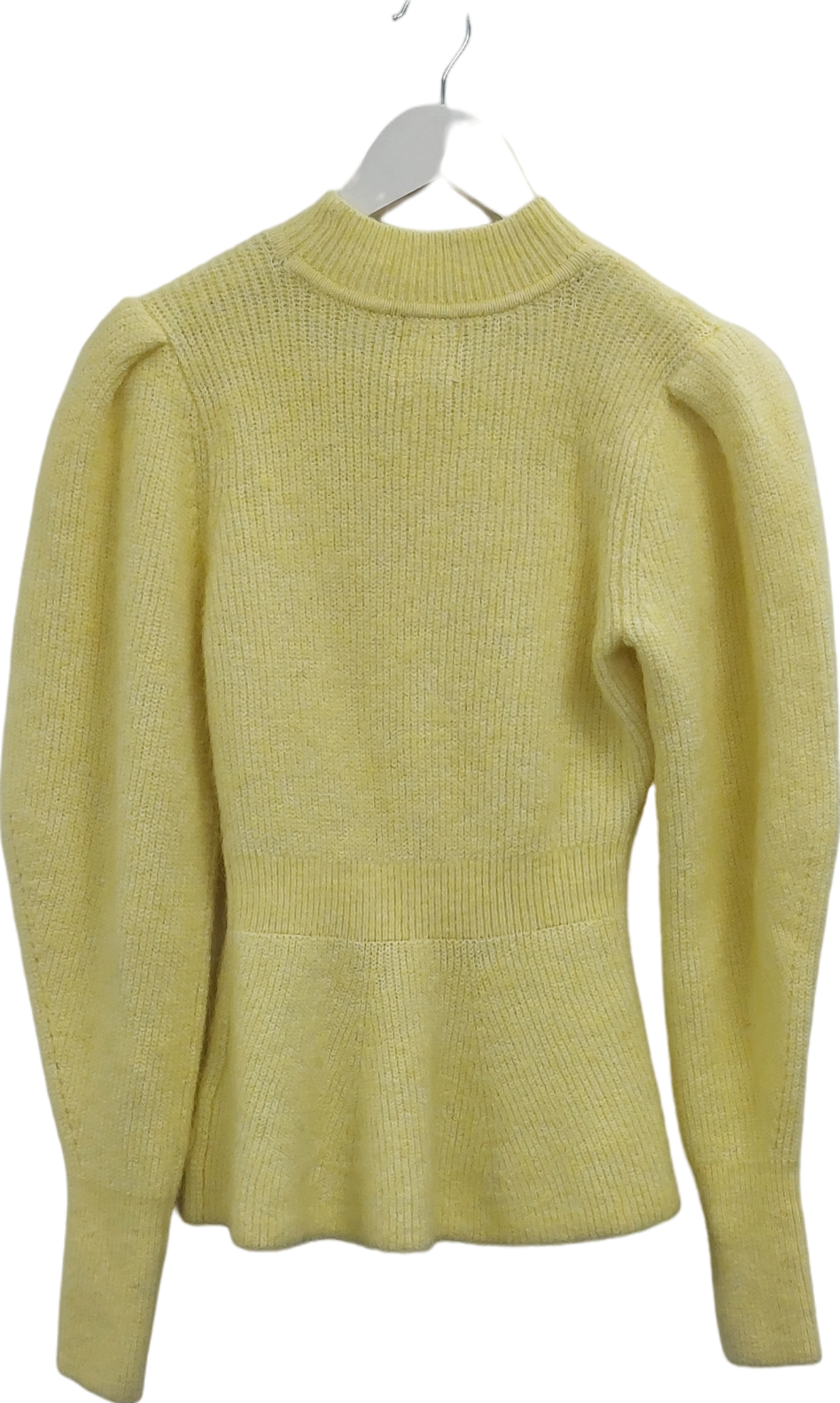 H&M Yellow Peplum Jumper UK XS