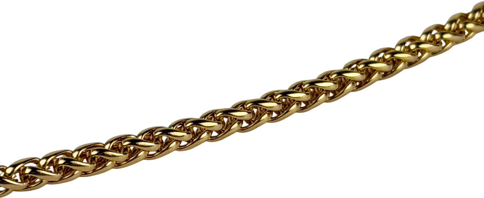 CRAFTD LONDON Wheat 3mm 18k Yellow Gold Plated Chain