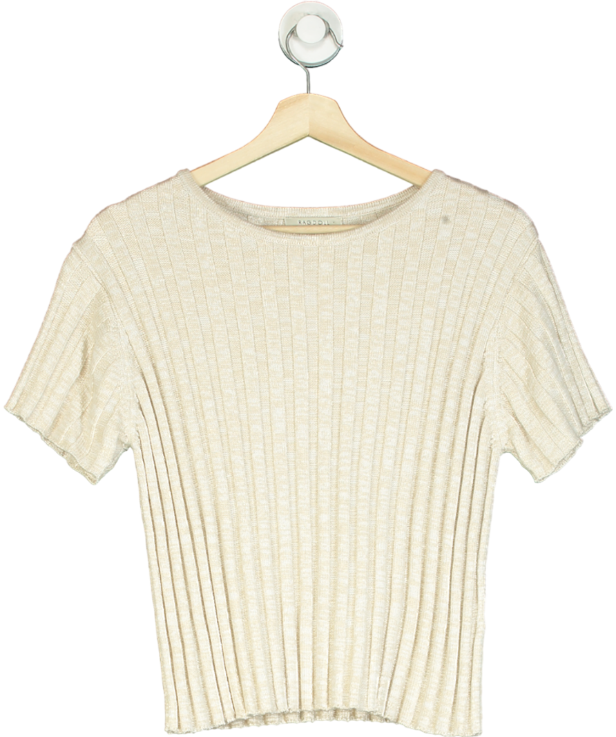 Ragdoll LA Beige Ribbed T-shirt UK S