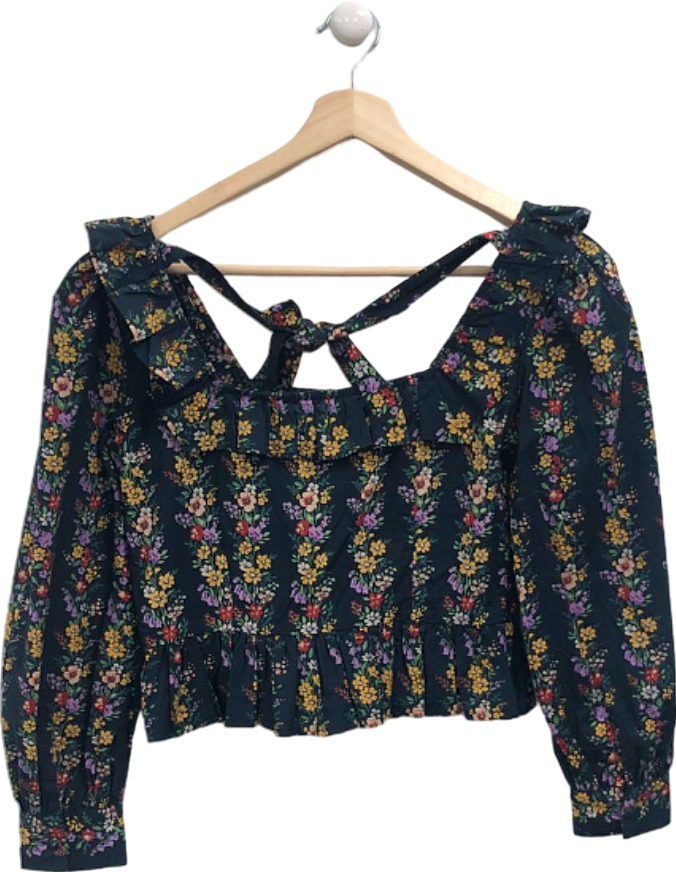 Pink City Prints Multicolour Floral Top UK XS