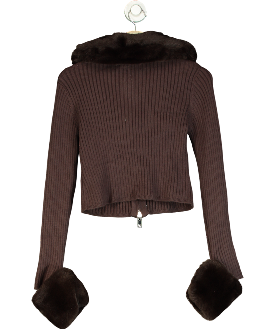 HOUSE OF SUNNY Brown Chocolate Classic Peggy Style Zipped Knit UK 10