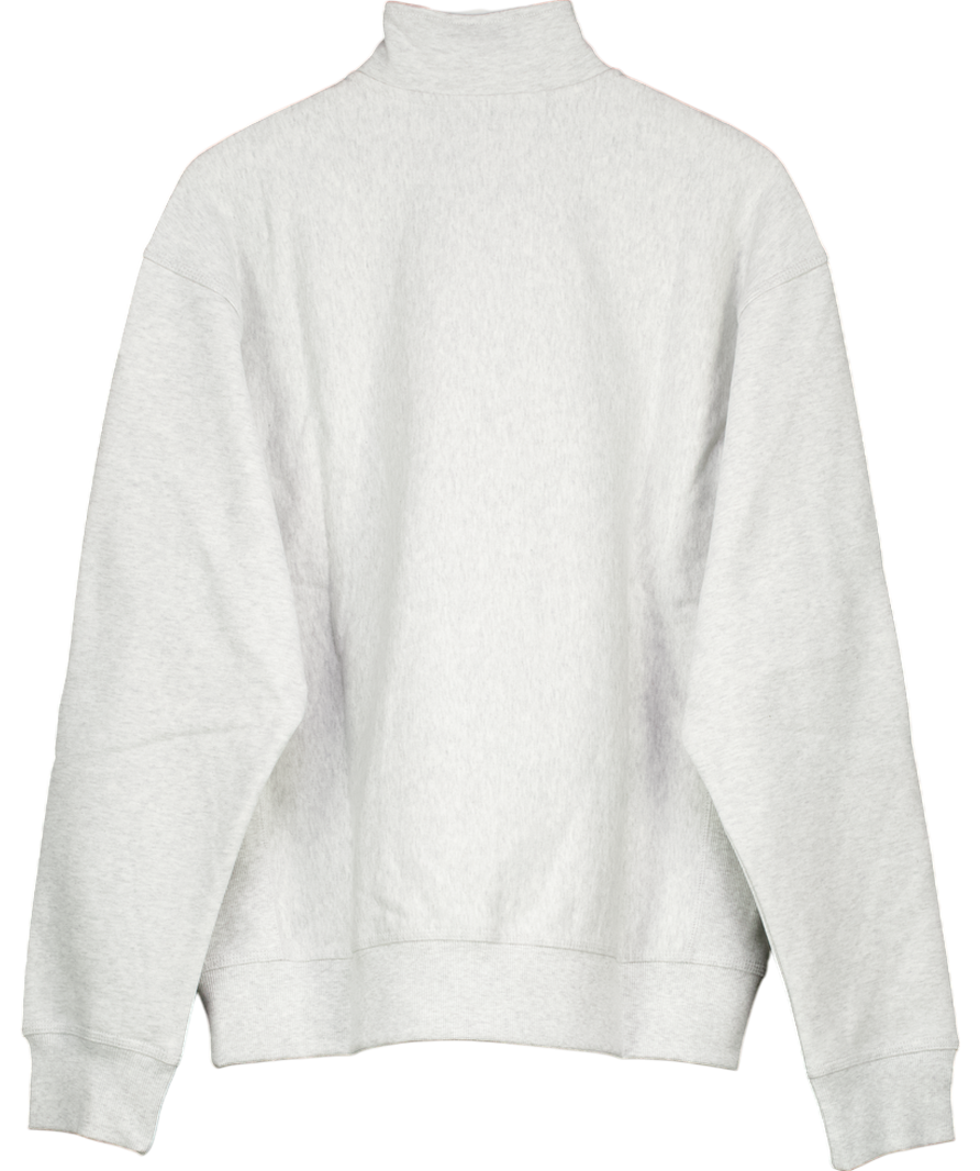 Carhartt WIP Grey Half Zip American Script Sweater UK M