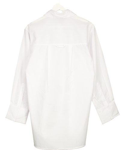 De Rococo White Oversized Poplin Button Down Shirt UK S