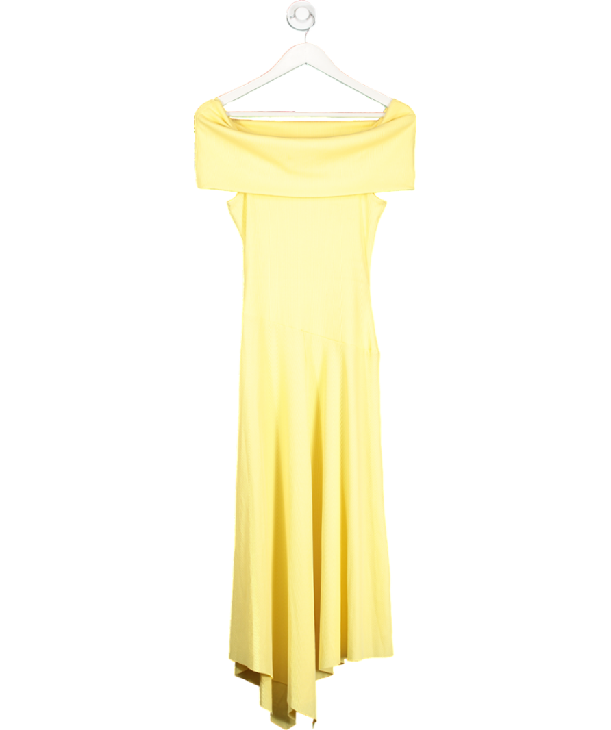 Laagam Yellow Jackie Gialla Midi Dress UK S