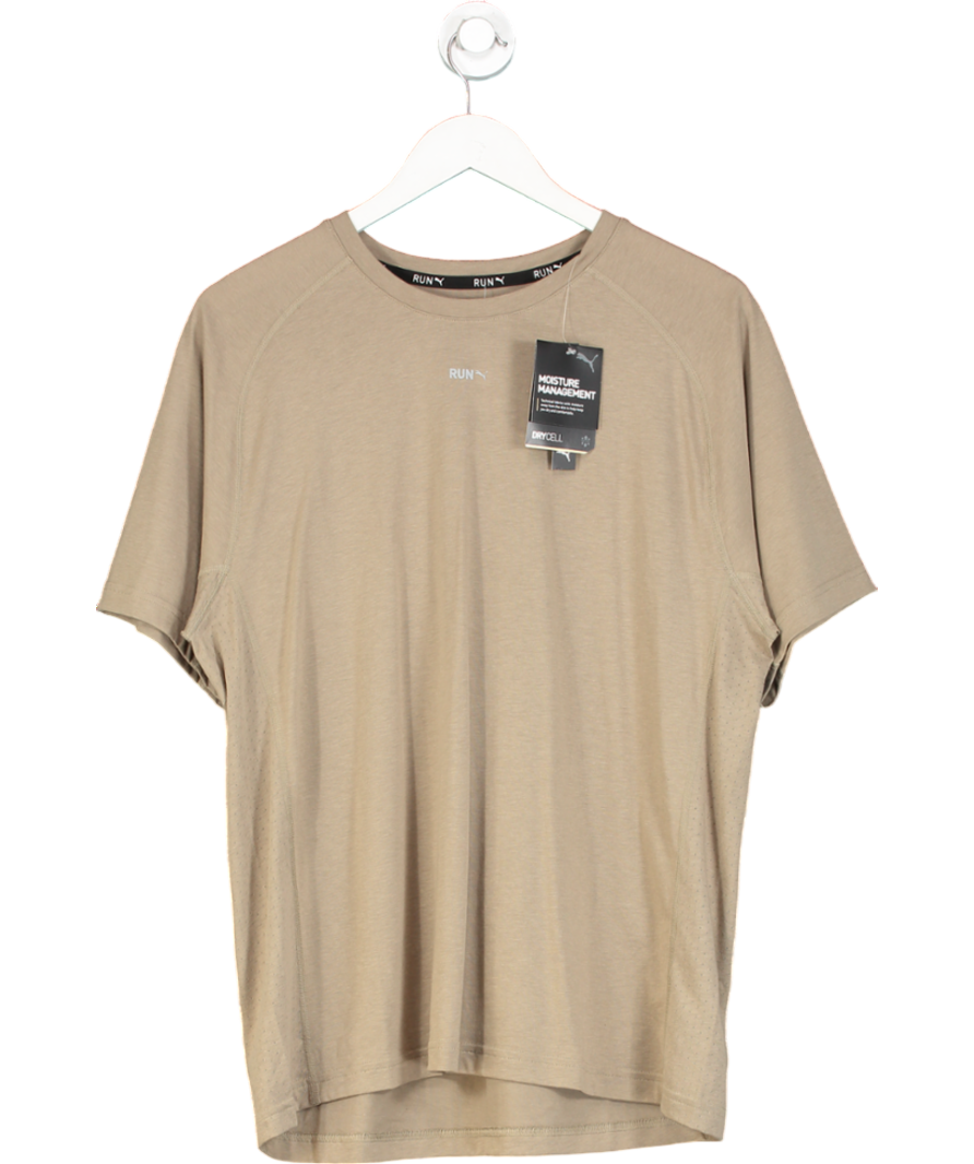 Puma Brown Moisture Management Run T-shirt UK L