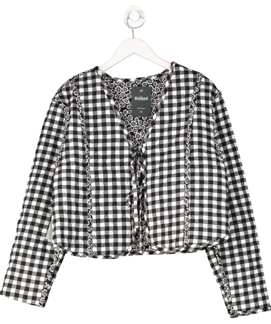 JD Williams Black Quilted Reversible Jacket UK M/L