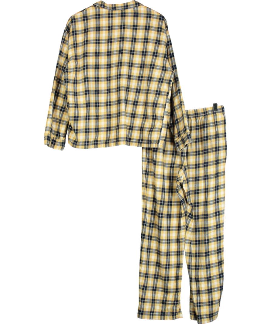 Uniqlo Yellow And Blue Check Pyjamas UK S