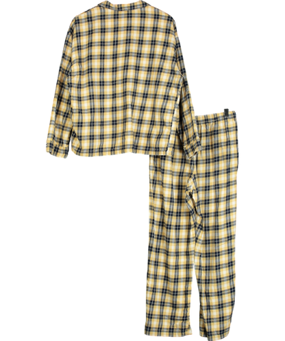 Uniqlo Yellow And Blue Check Pyjamas UK S