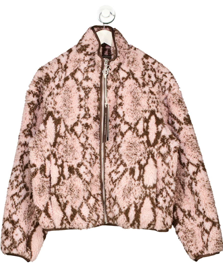 Nude Project Pink Snake Sherpa Jacket UK S
