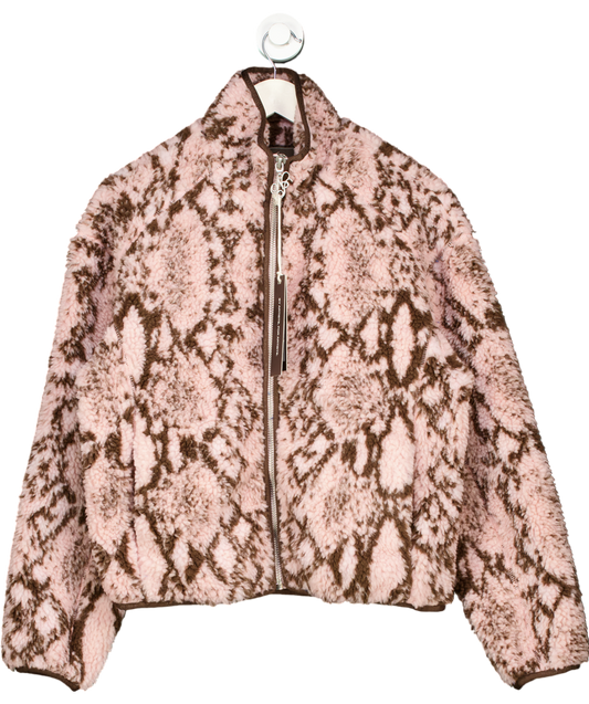 Nude Project Pink Snake Sherpa Jacket UK S