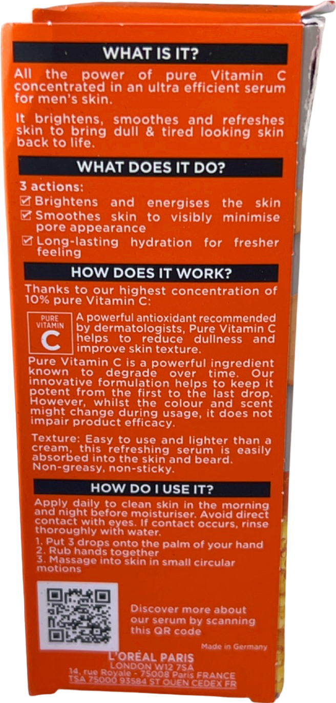 L'Oreal Men Expert Hydra Energetic Vitamin C Shot Serum 30ml