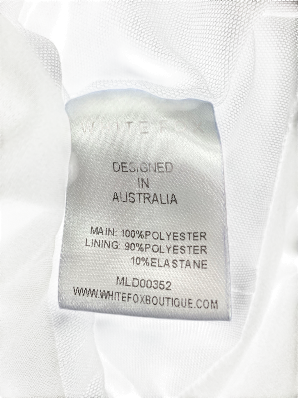 White Fox Black Push The Feeling Mini Dress UK XXS