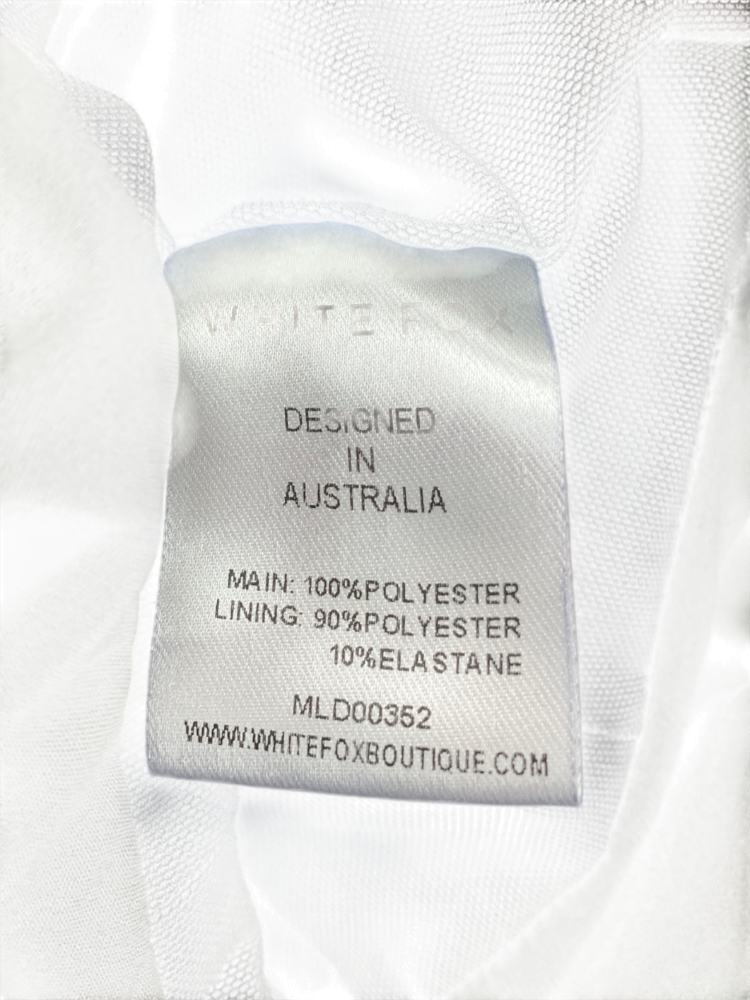 White Fox Black Push The Feeling Mini Dress UK XXS