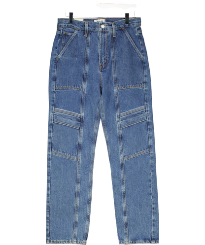 AGOLDE Blue Cooper Straight Denim Cargo Jeans UK 6