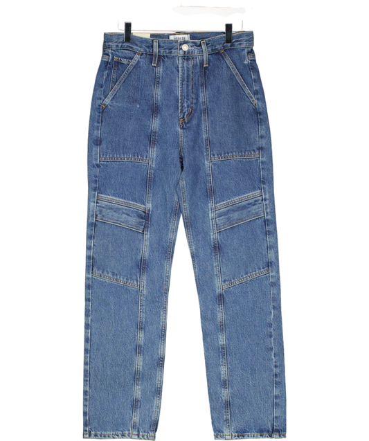 AGOLDE Blue Cooper Straight Denim Cargo Jeans UK 6