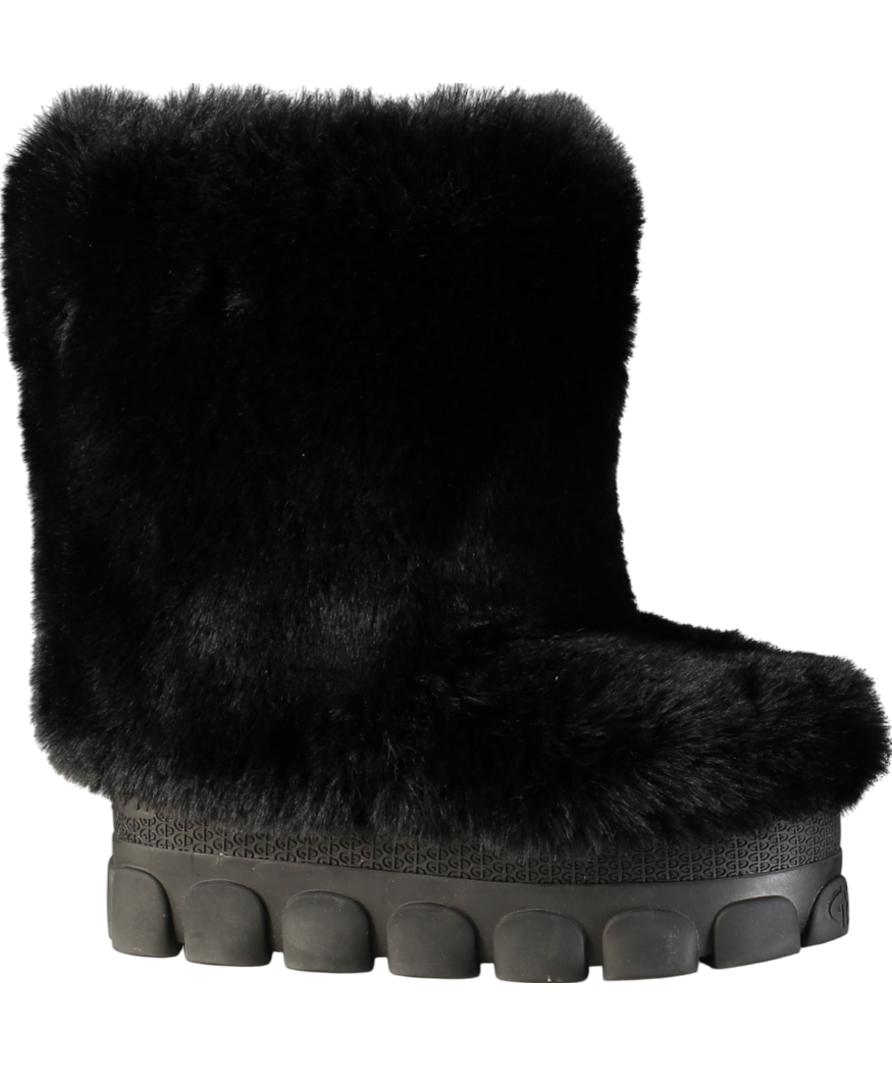 Goldbergh Black Fun Fur Snow Boots UK 4 EU 37 👠