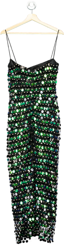 New Arrivals Green Phoenix in Serpent Vert Sequined Dress FR40 UK 12