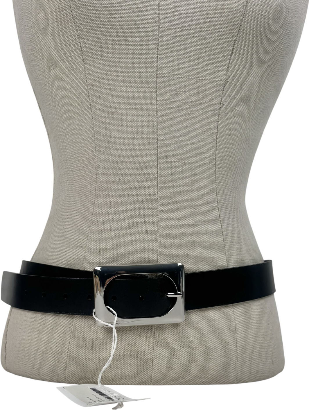NA-KD Black Wide Leather Belt UK S/M