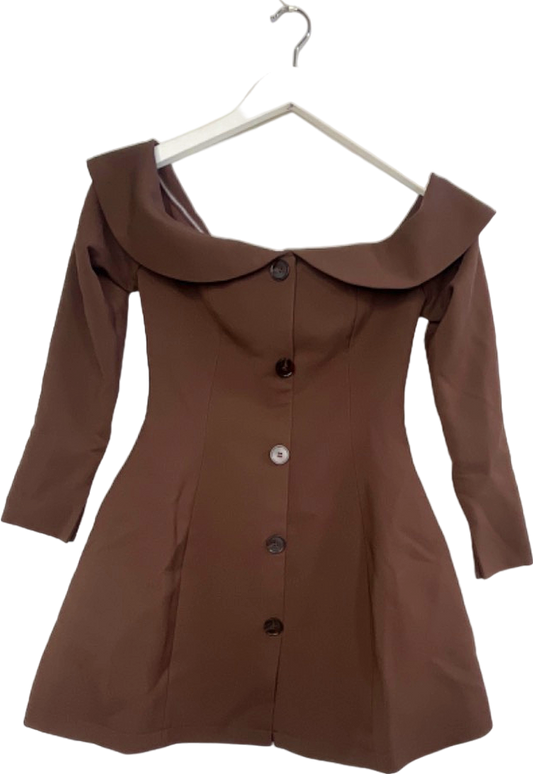 oddmuse Brown Fitted Coat UK XXS