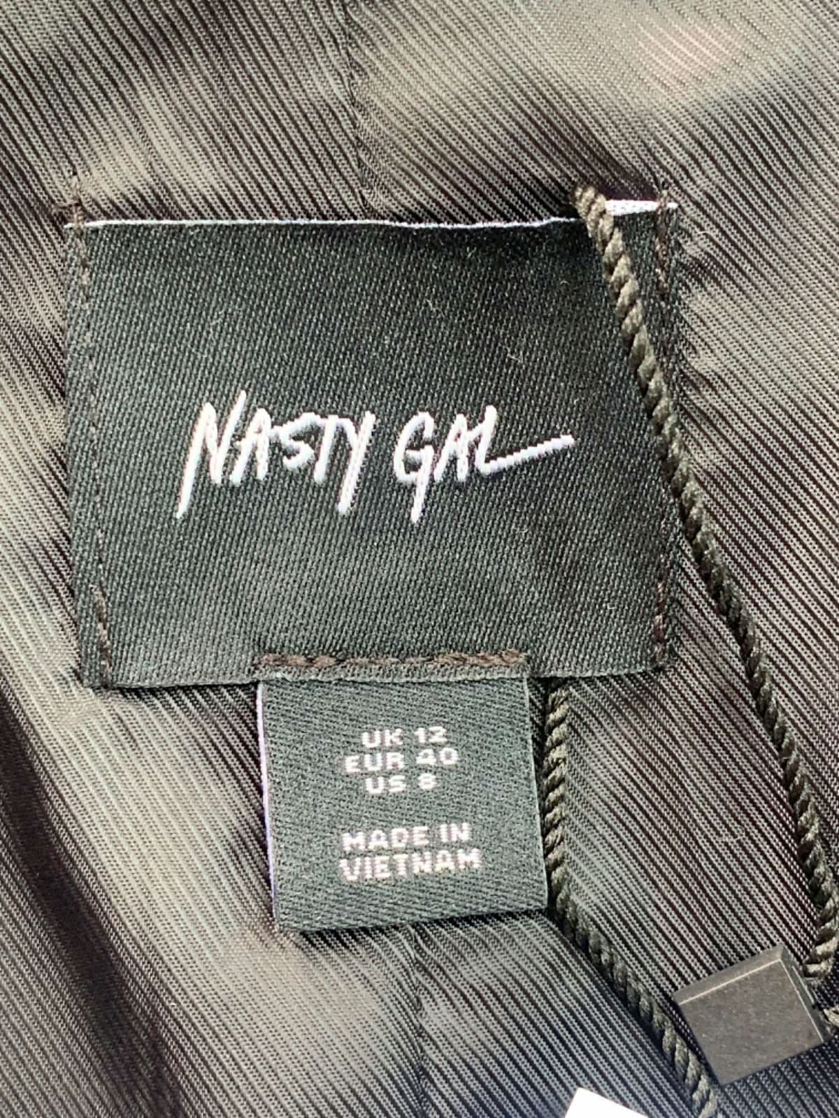 Nasty Gal Black Tailored Single Breasted Blazer UK 12