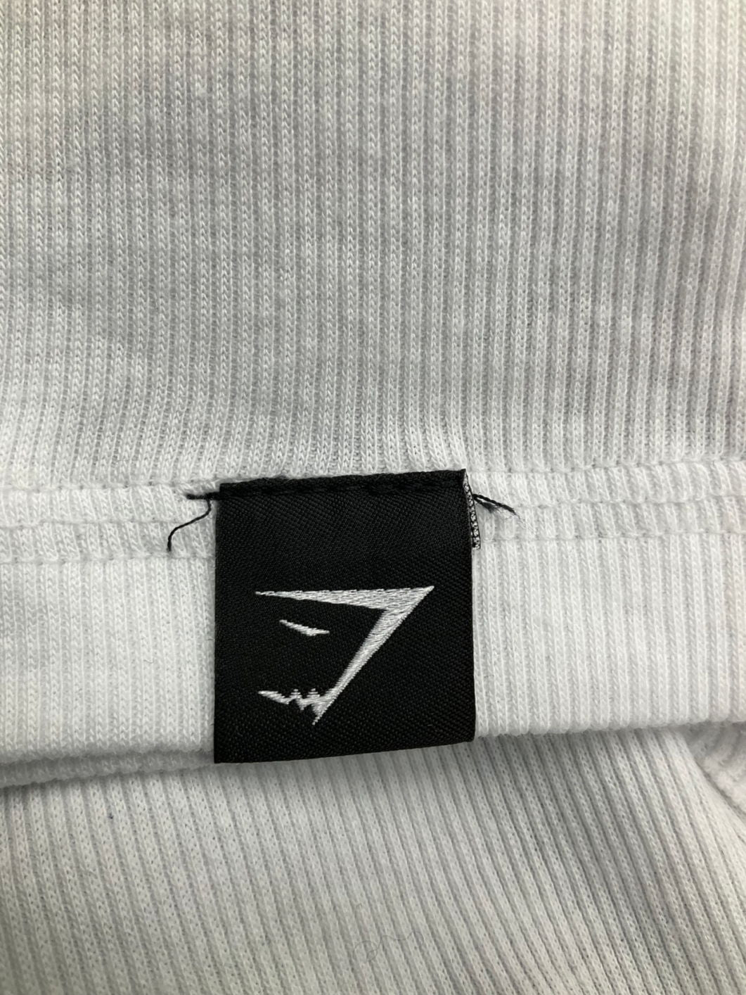 gymshark White Ribbed Tank Top UK M