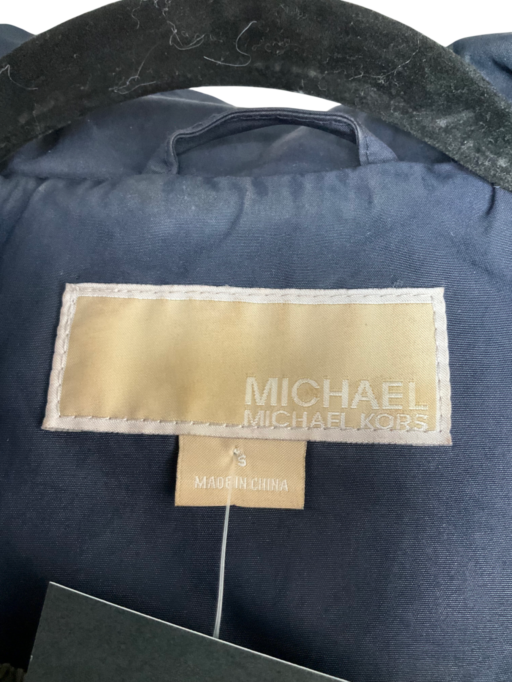 Michael Kors Blue Water Resistant Coat UK S