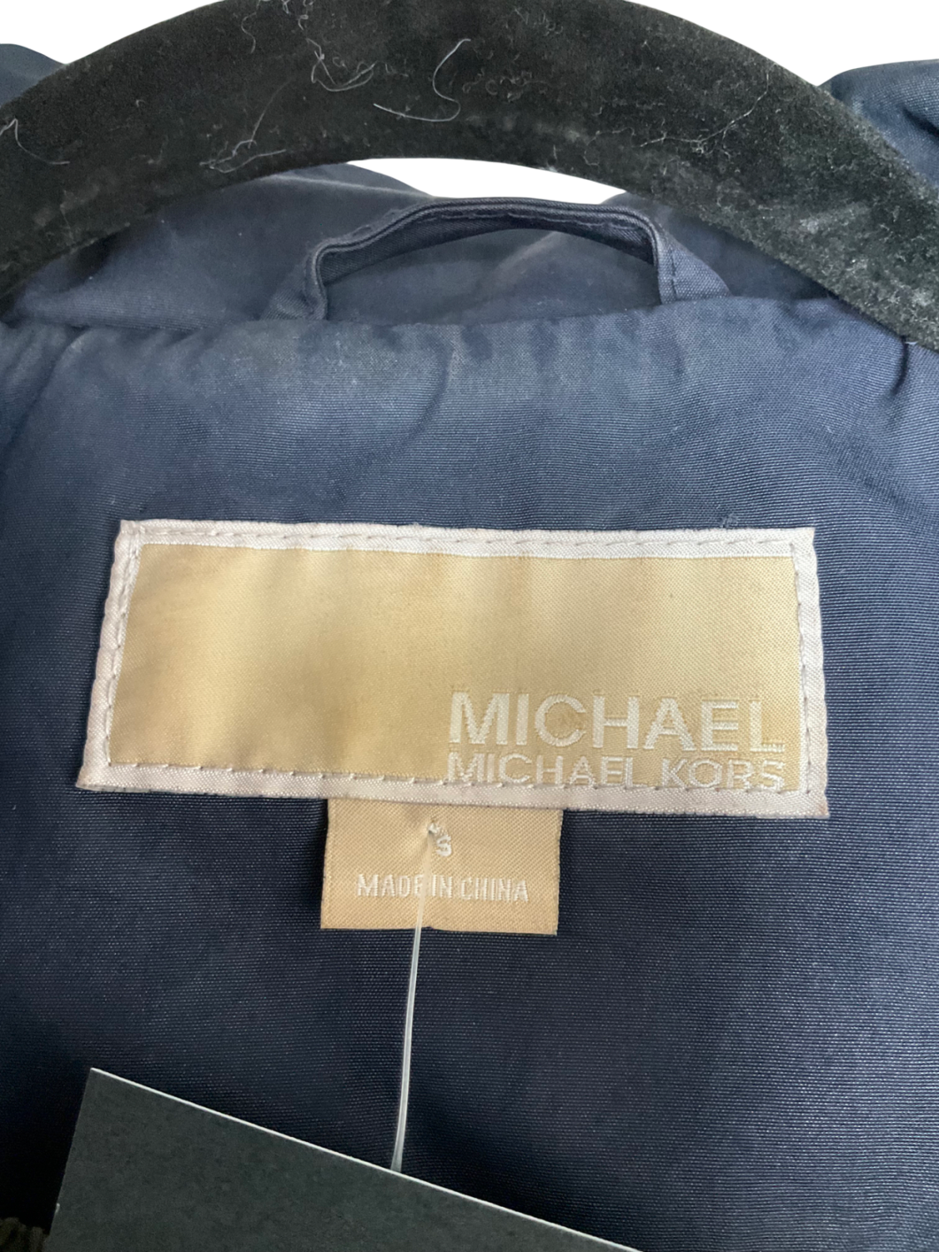 Michael Kors Blue Water Resistant Coat UK S