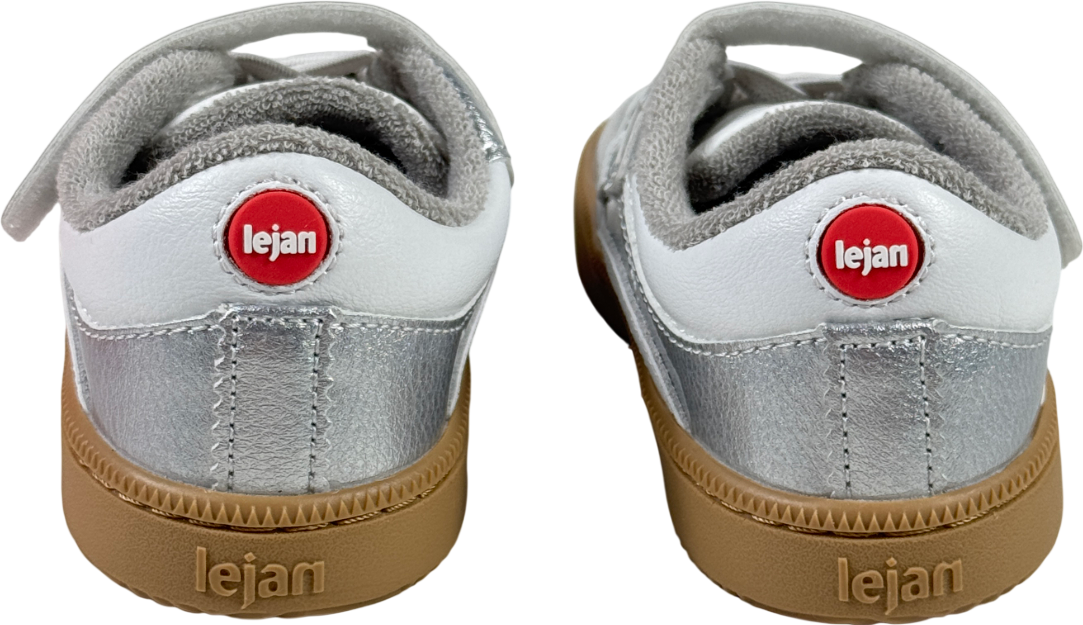 Lejan Metallic One Silver Podiatrist Approved Trainers UK 8.5 EU 26 👼